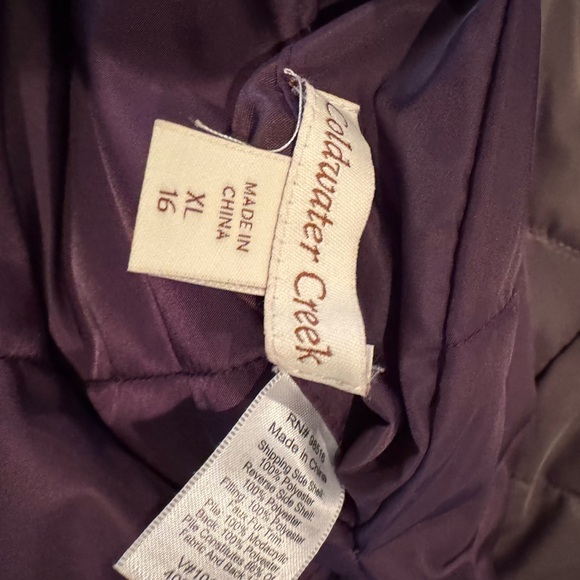 Coldwater Creek Reverible Deep Purple and Gray Quilted Vest - Picture 5 of 5